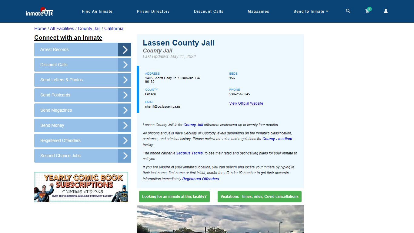 Lassen County Jail - Inmate Locator - Susanville, CA