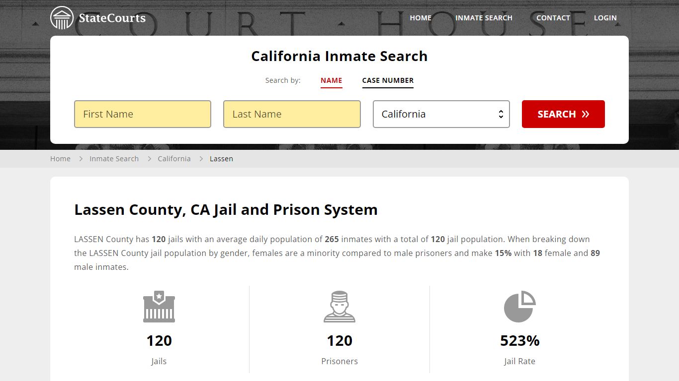 Lassen County, CA Inmate Search - StateCourts