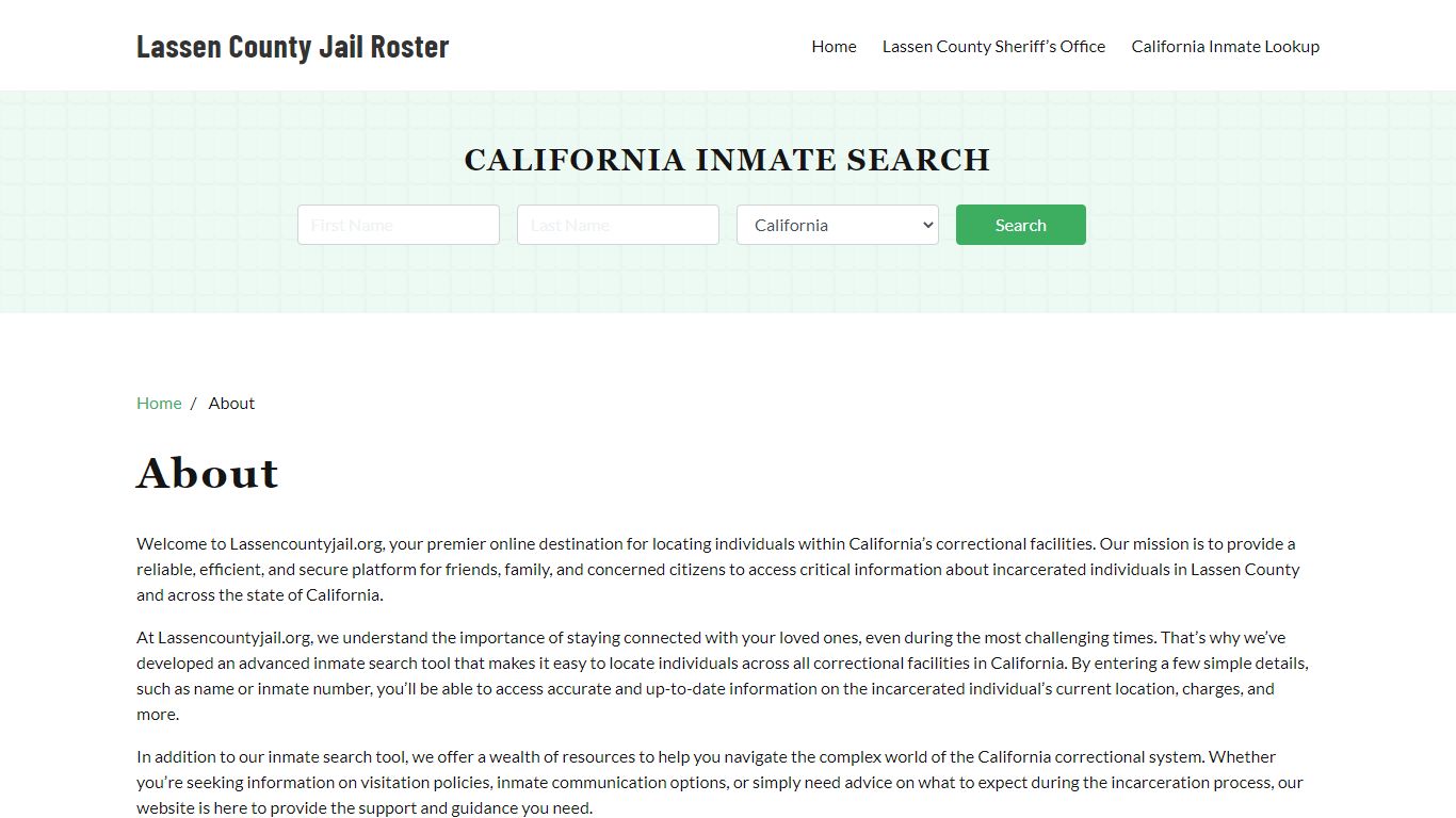 About - lassencountyjail.org